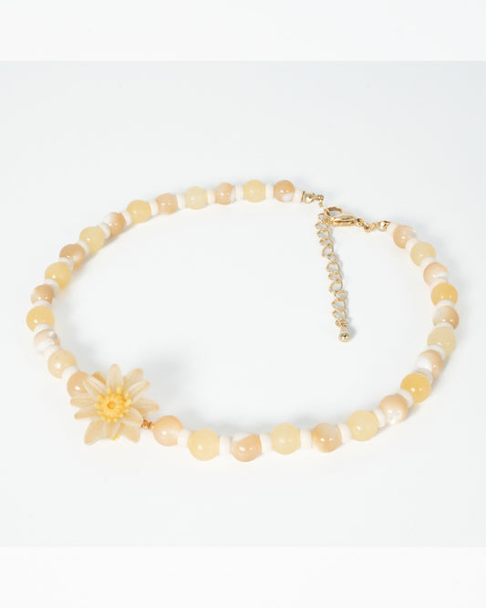 Water lily choker beige