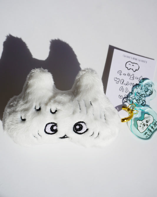 おどろくねこのてづくりぬいぐるみキーチェーン