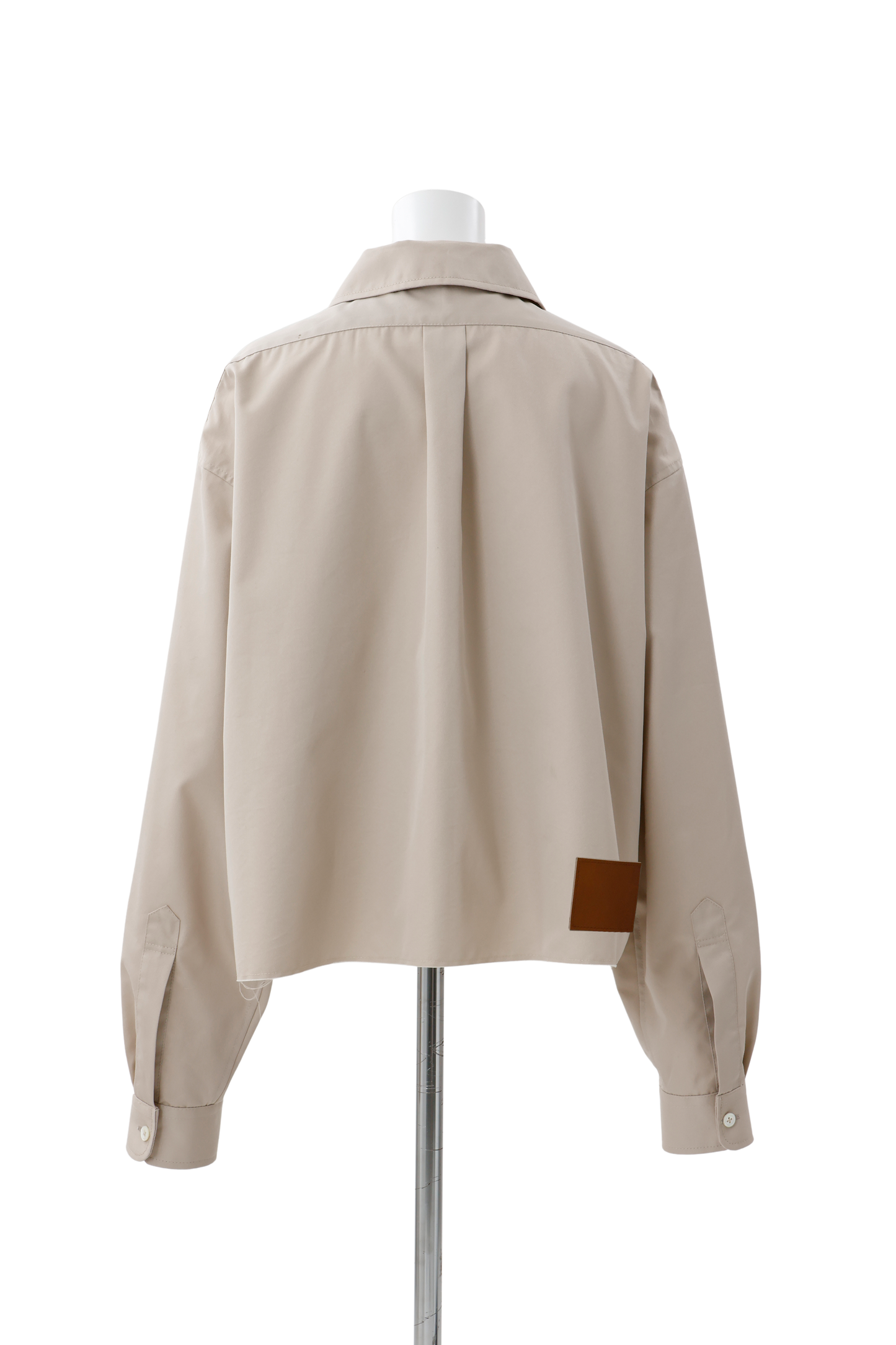 Zip shirt jacket Beige