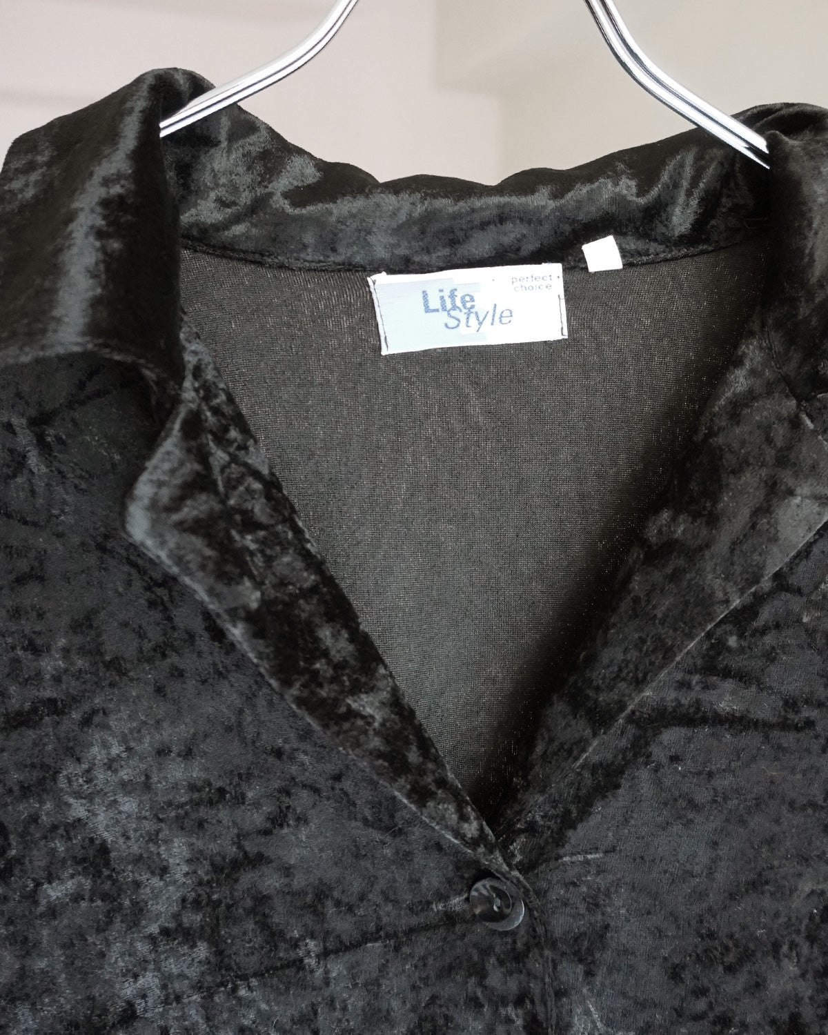 ベロア開襟シャツ