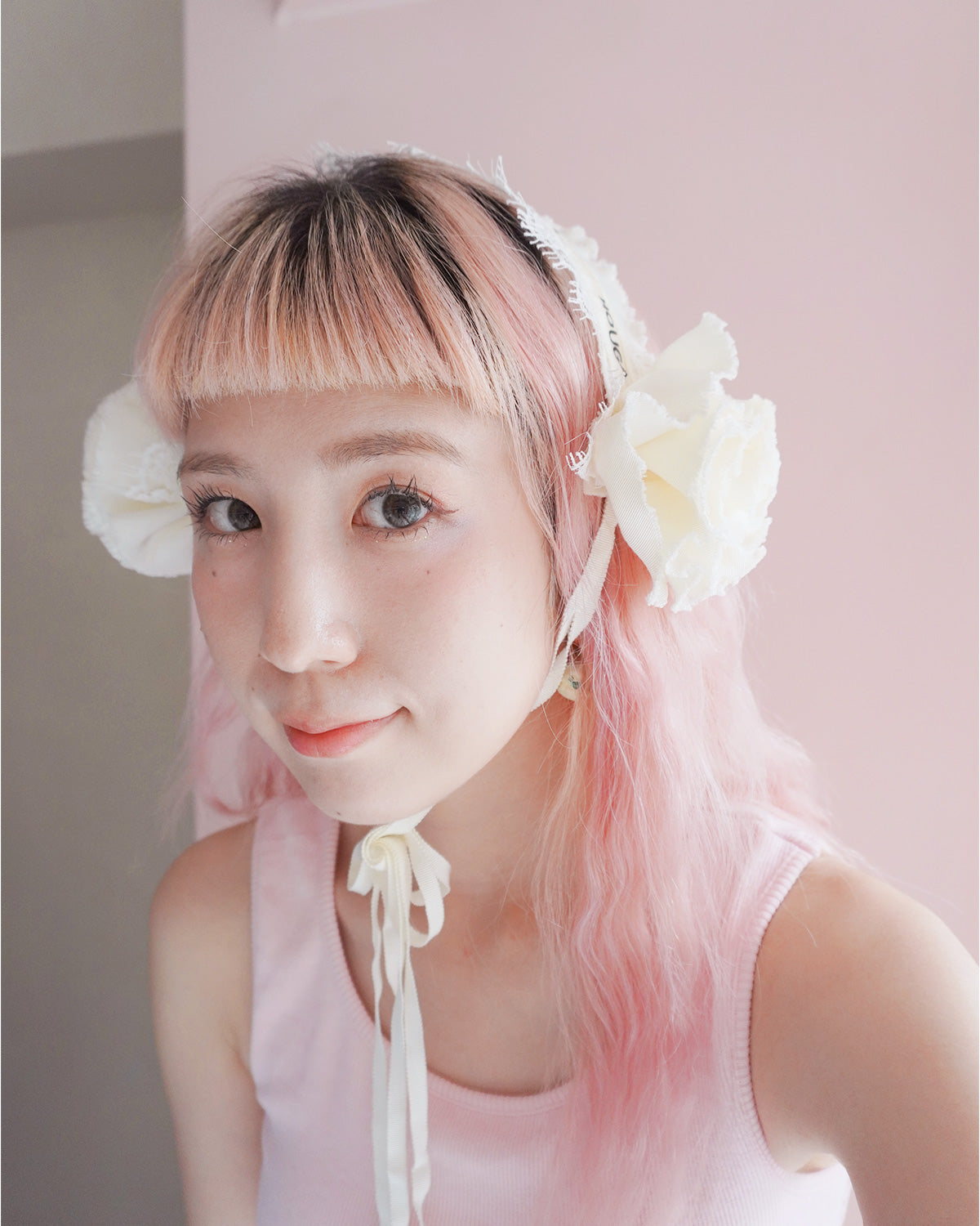 rosy head-dress