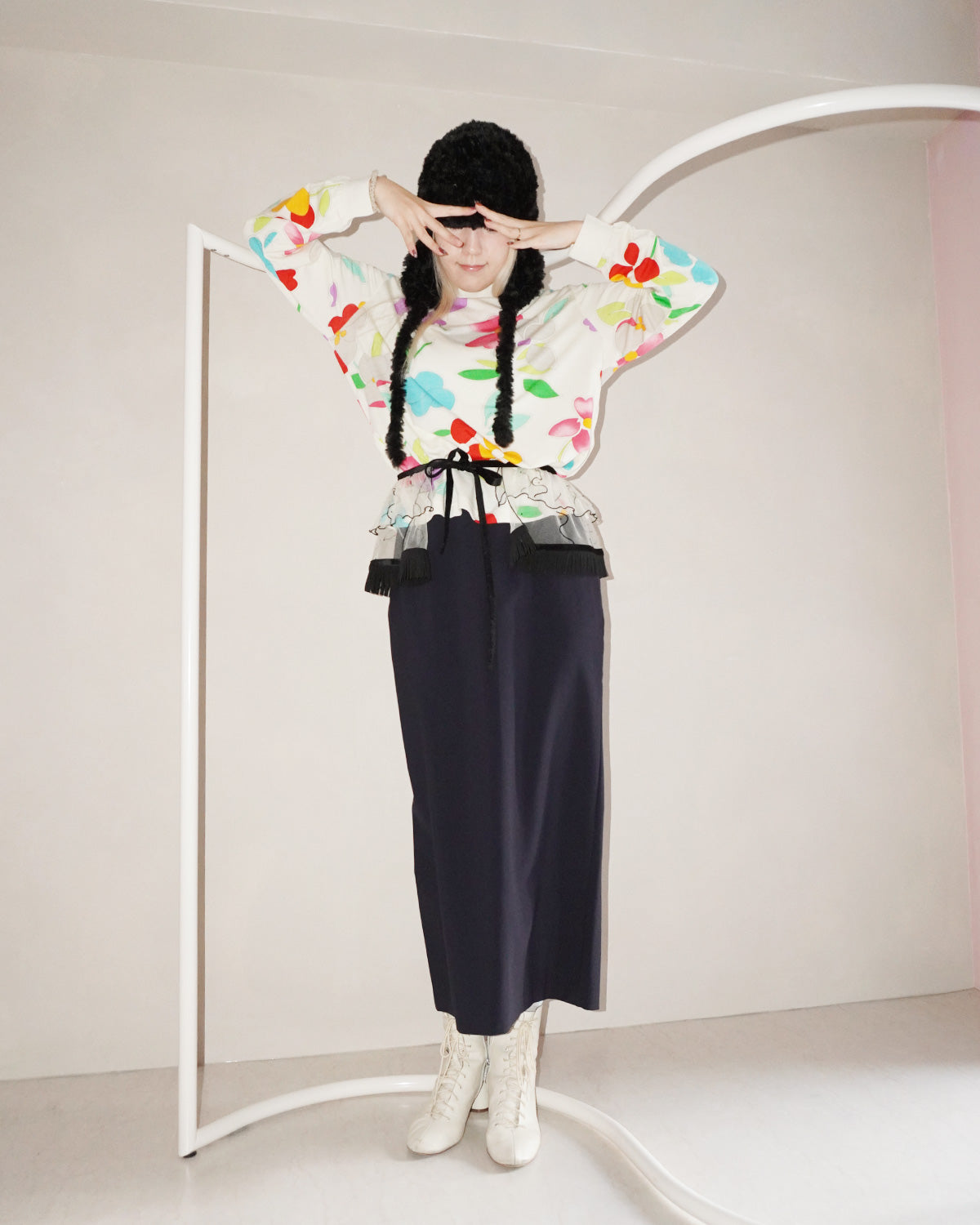 レオナールスポーツ フラワーニット