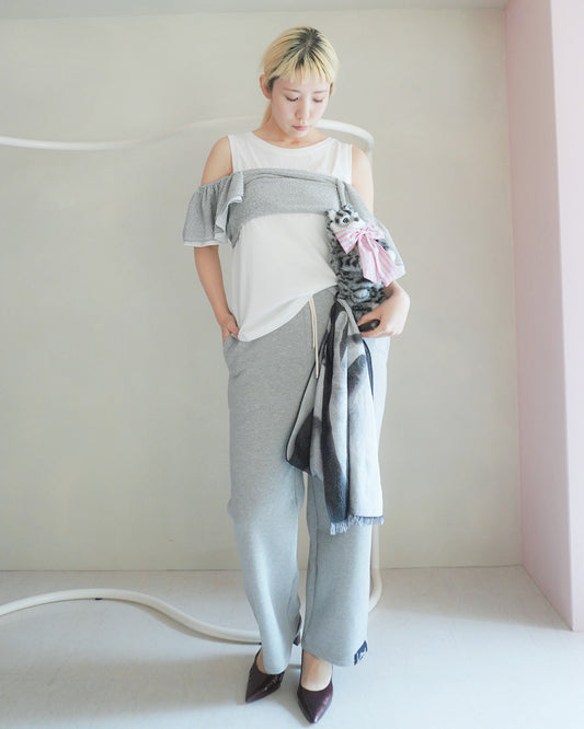 Lame ribbon cardigan