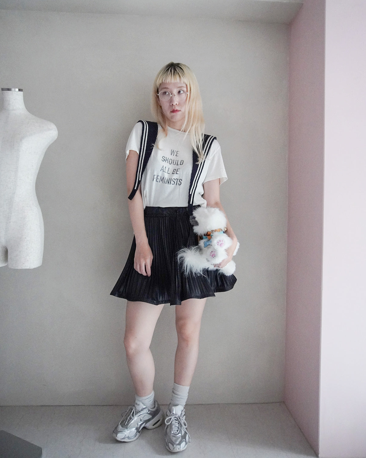 Knit sailor collar