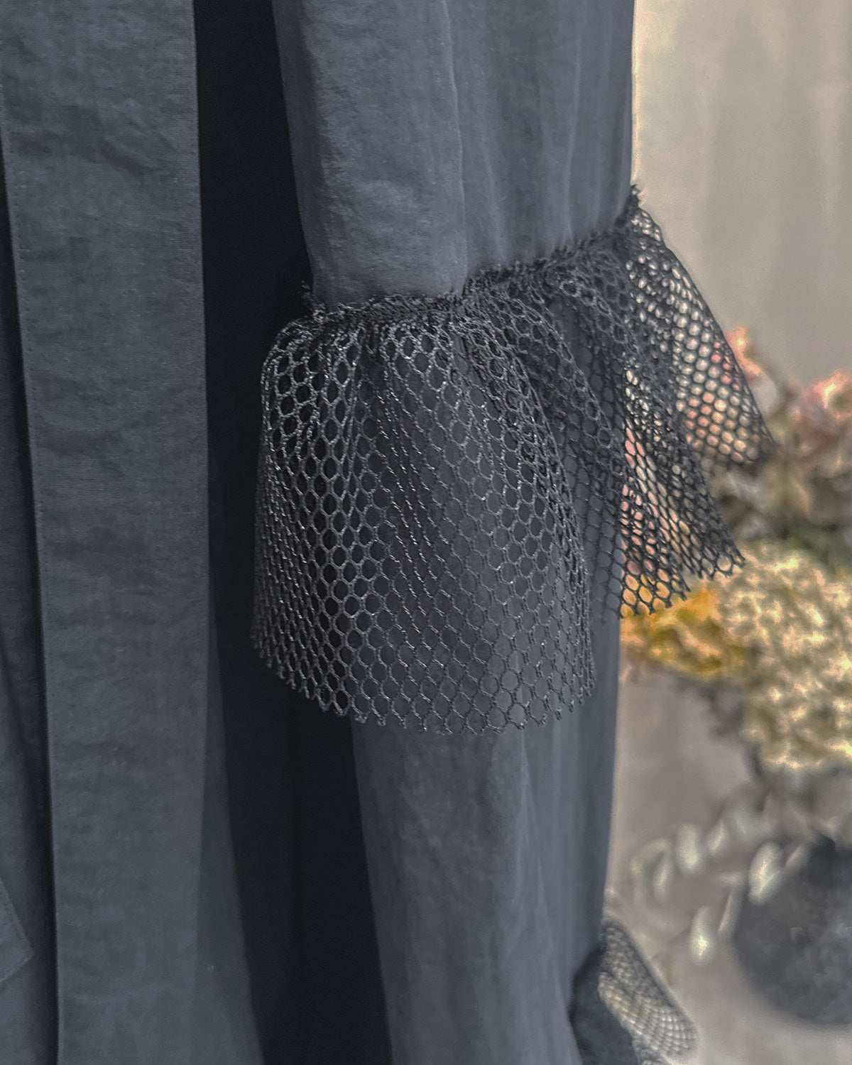 Jersey Mesh Dress Black