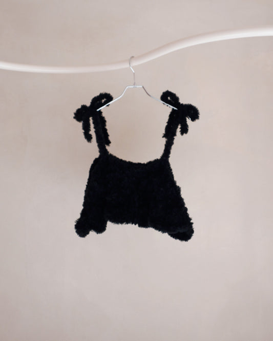 hand knit camisole black