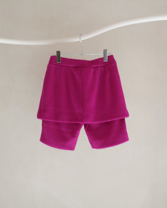 Shaggy skirt leggings pink