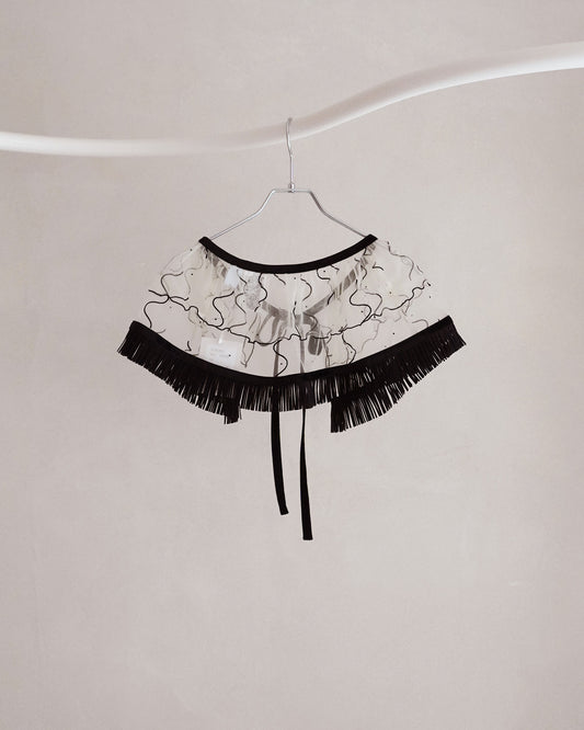 Tulle collar skirt black