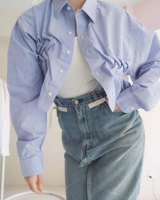 Remake short shirt (blue)