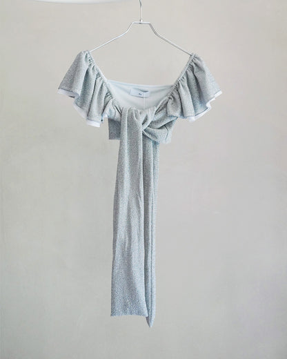 Lame ribbon cardigan