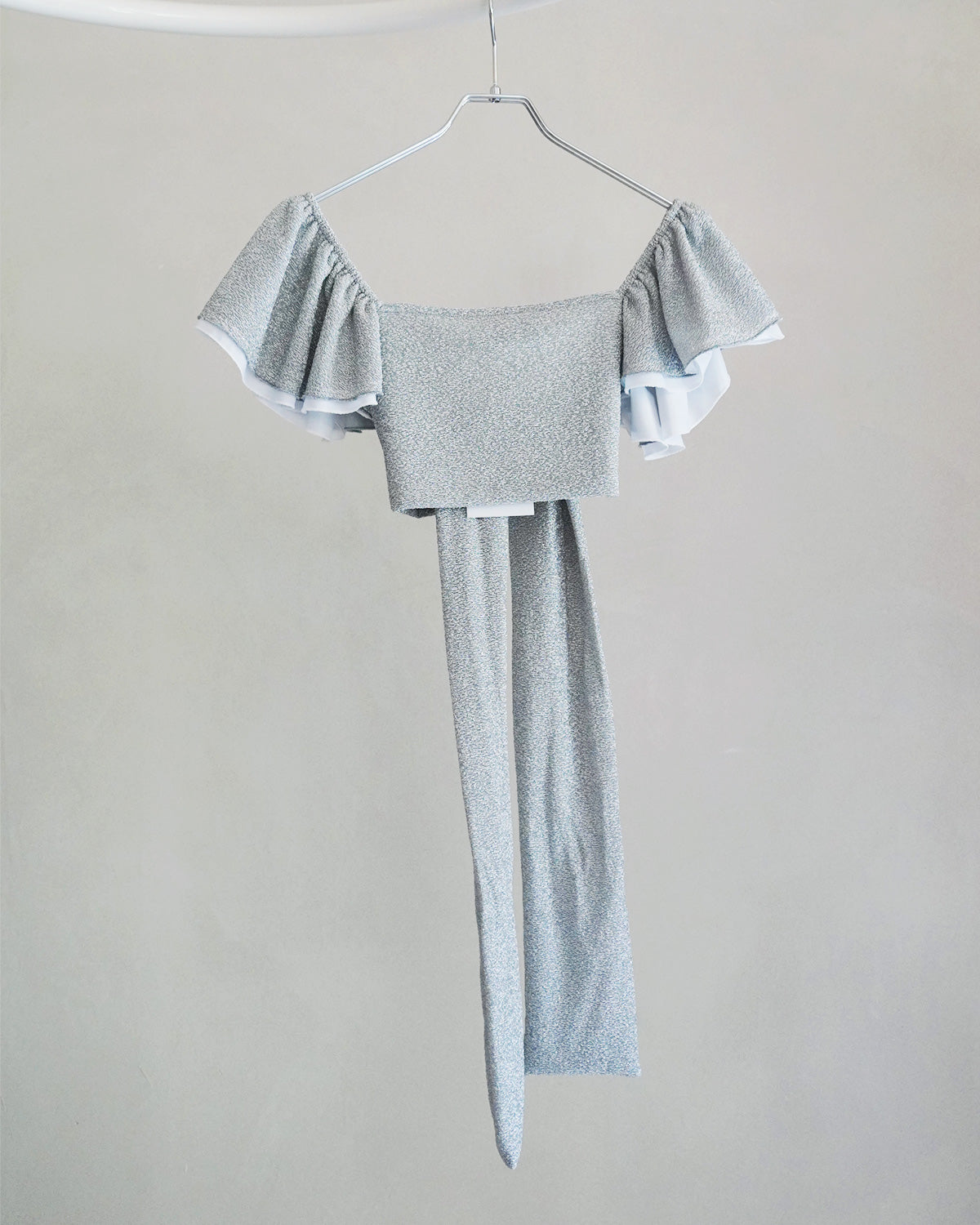 Lame ribbon cardigan