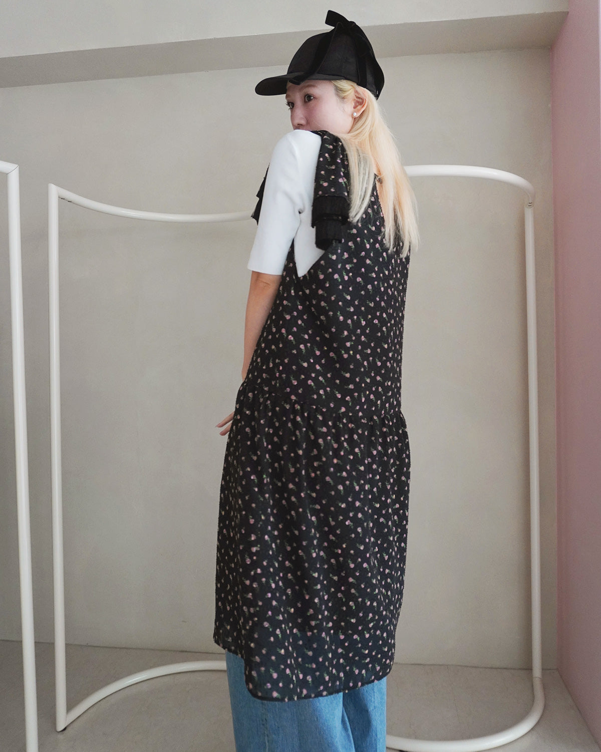 flower jaquard  dress