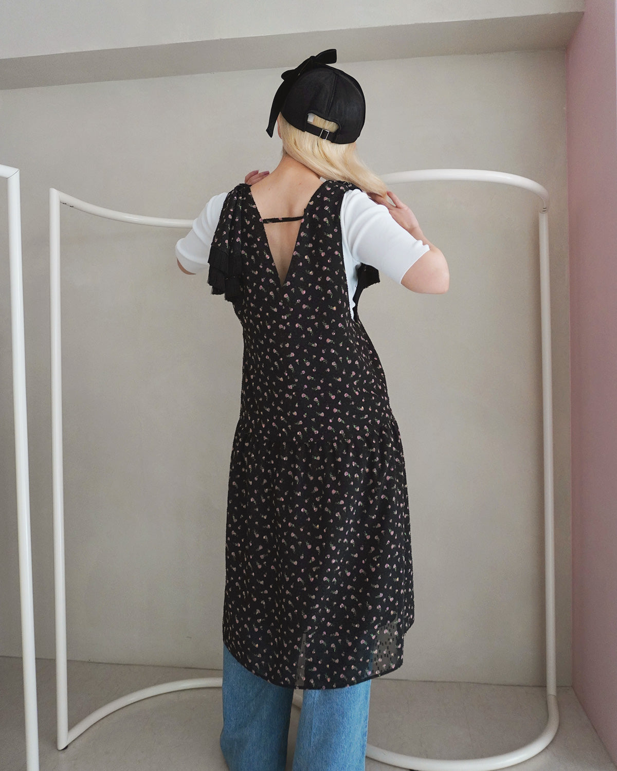 flower jaquard  dress