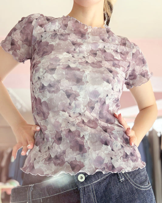 Snapdragon Floral Print Fitted T-shirt