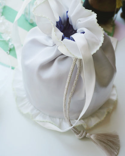 Goldfish Bowl Draw String Bag White Goldfish