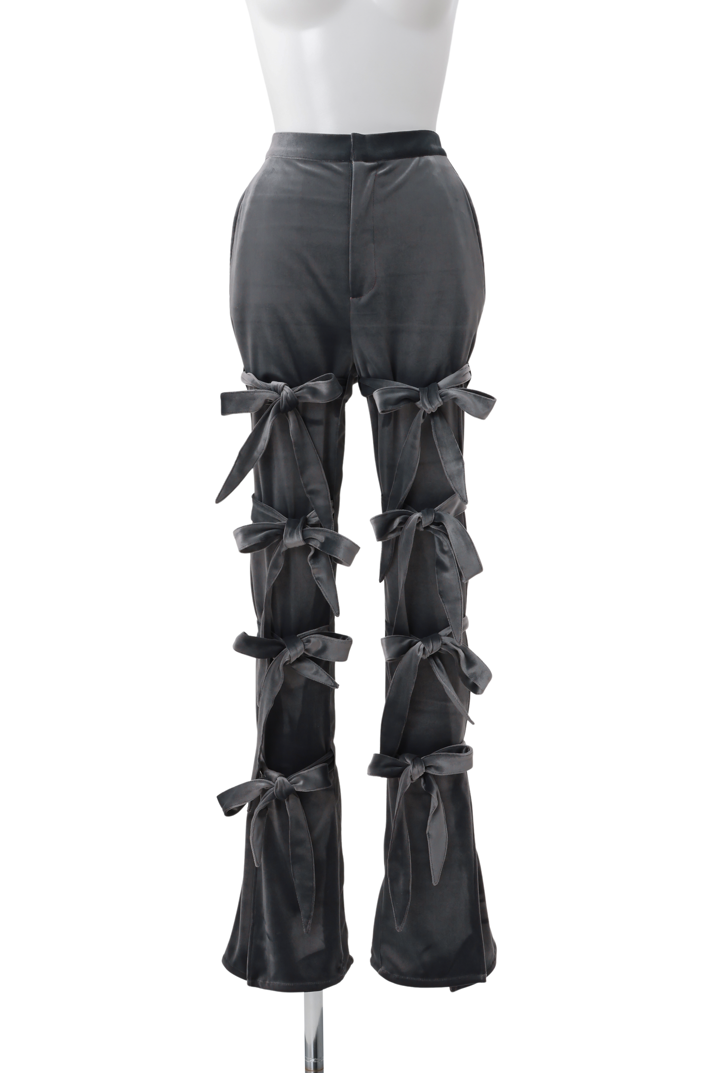 Slit ribbon pants