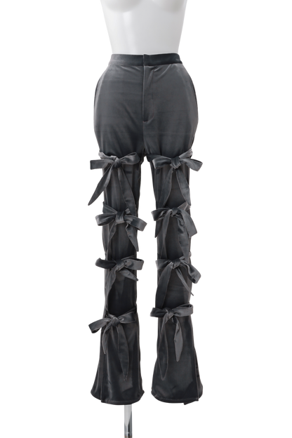 Slit ribbon pants