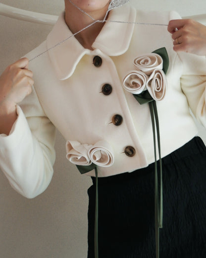 Wool Roses Short Coat