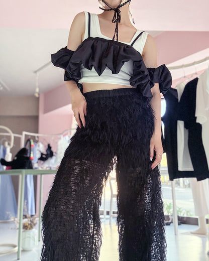 frill bustier skirt
