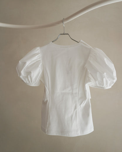 ribbon puff sleeve tshirts