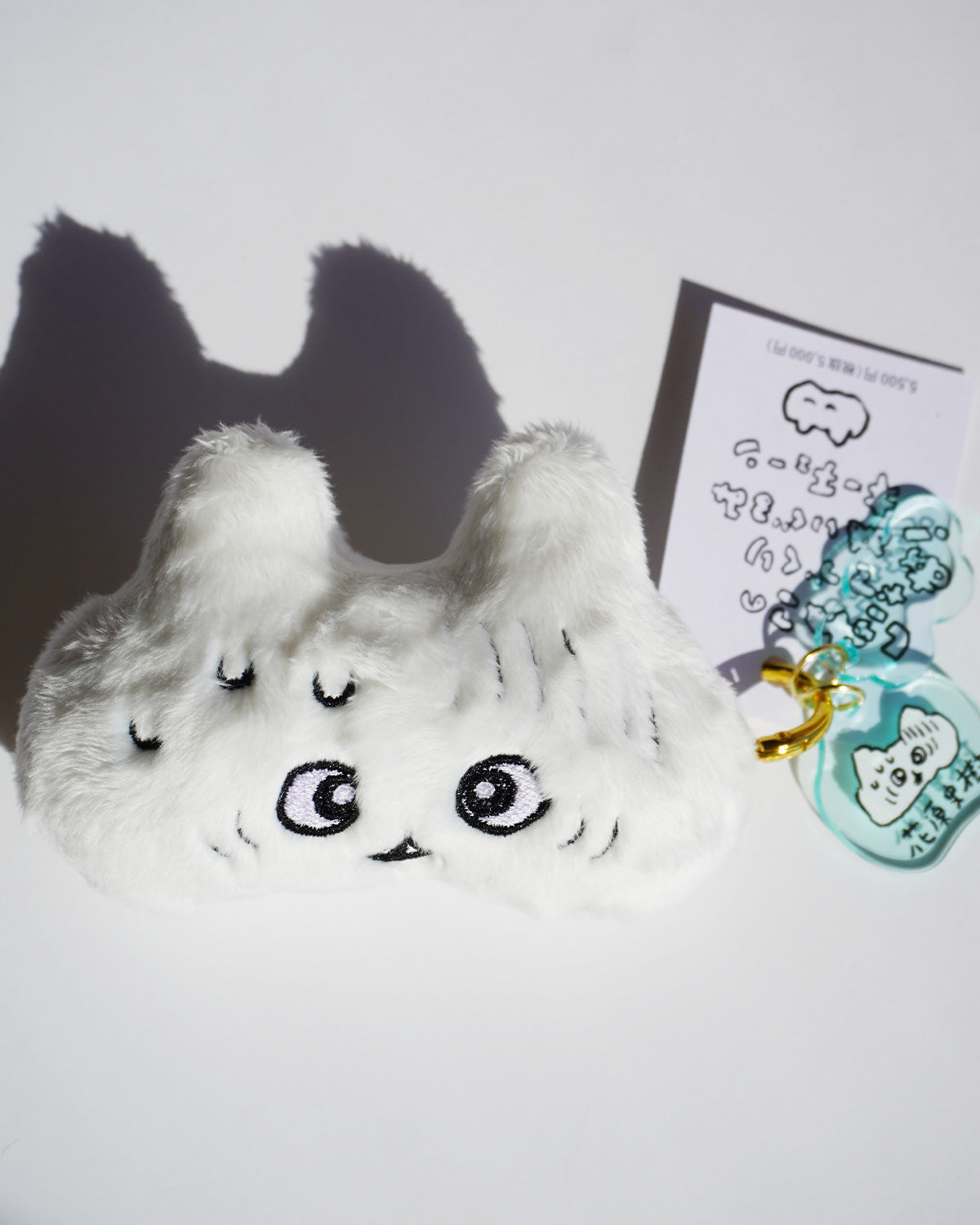 おどろくねこのてづくりぬいぐるみキーチェーン