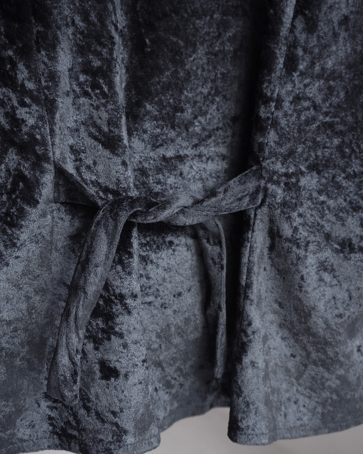 スタンドカラーベロアベスト