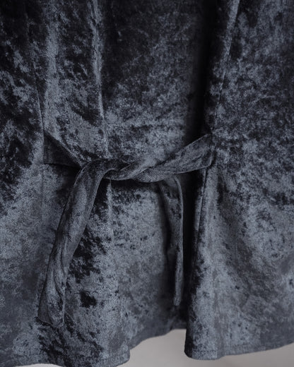 スタンドカラーベロアベスト