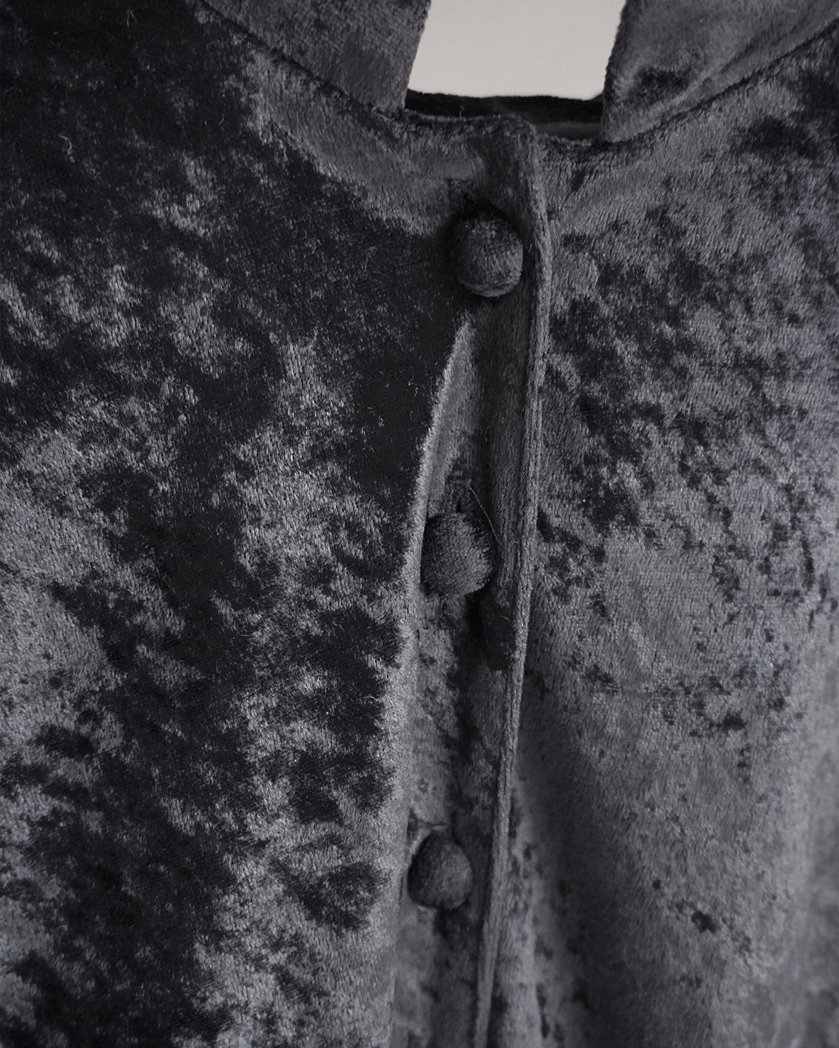 スタンドカラーベロアベスト