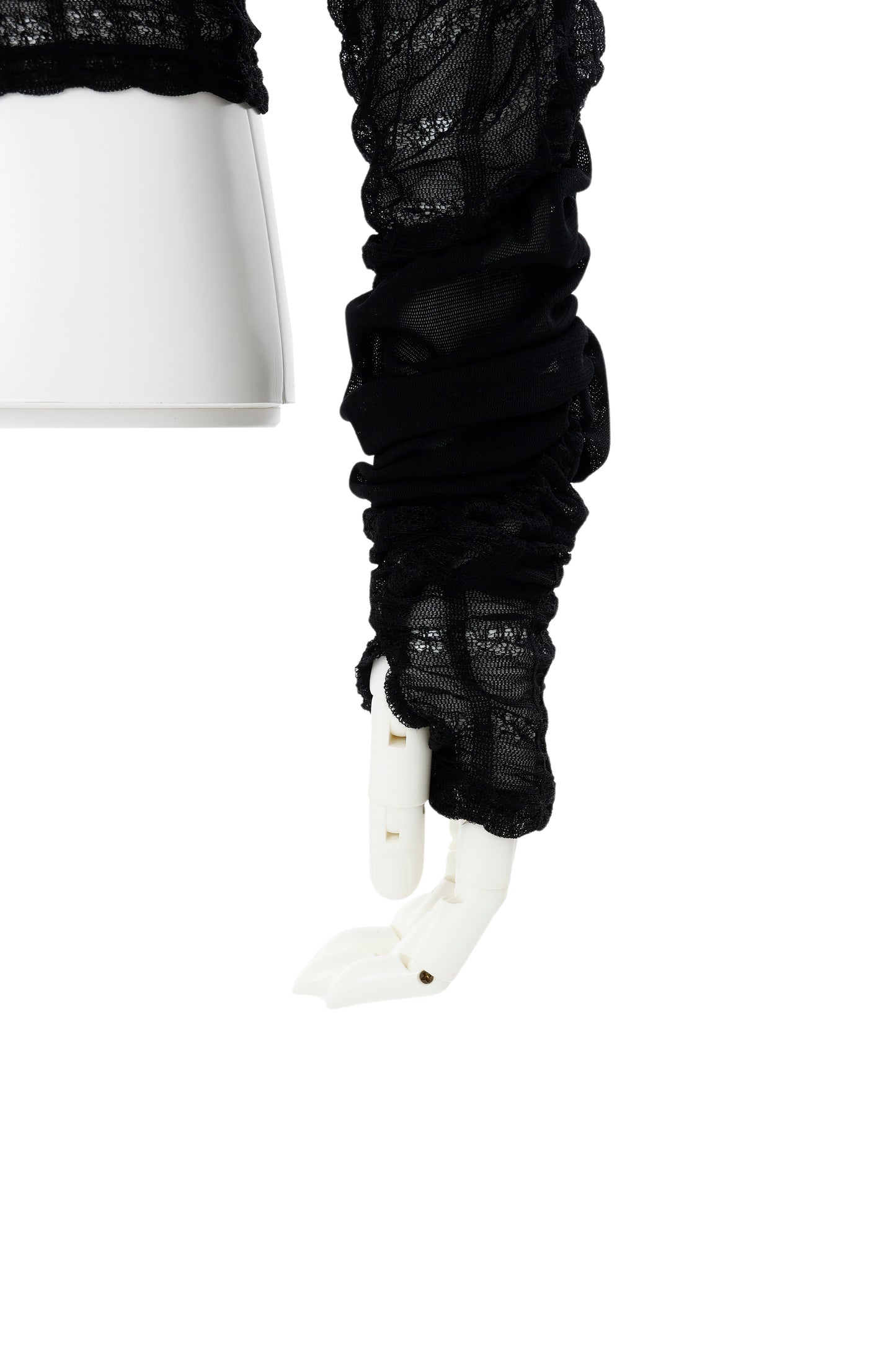 Square neck shirring pullover