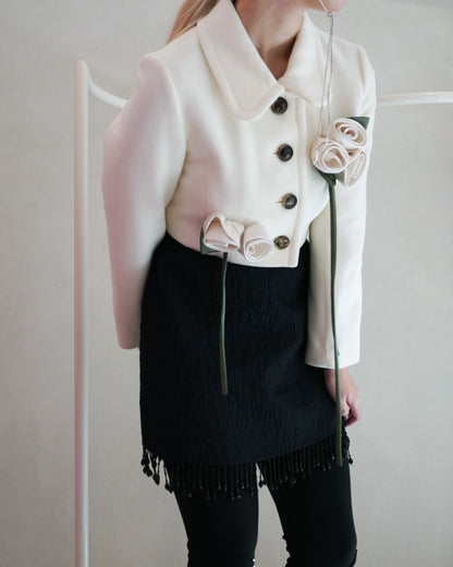 Wool Roses Short Coat