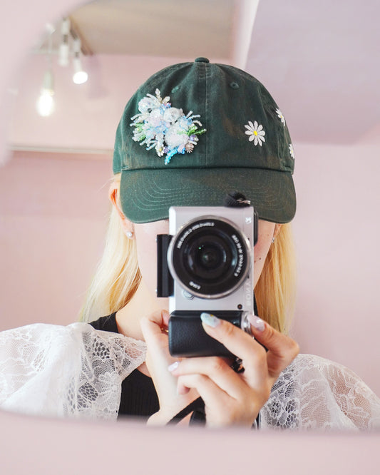 Remake Cap（remake）【green flower】