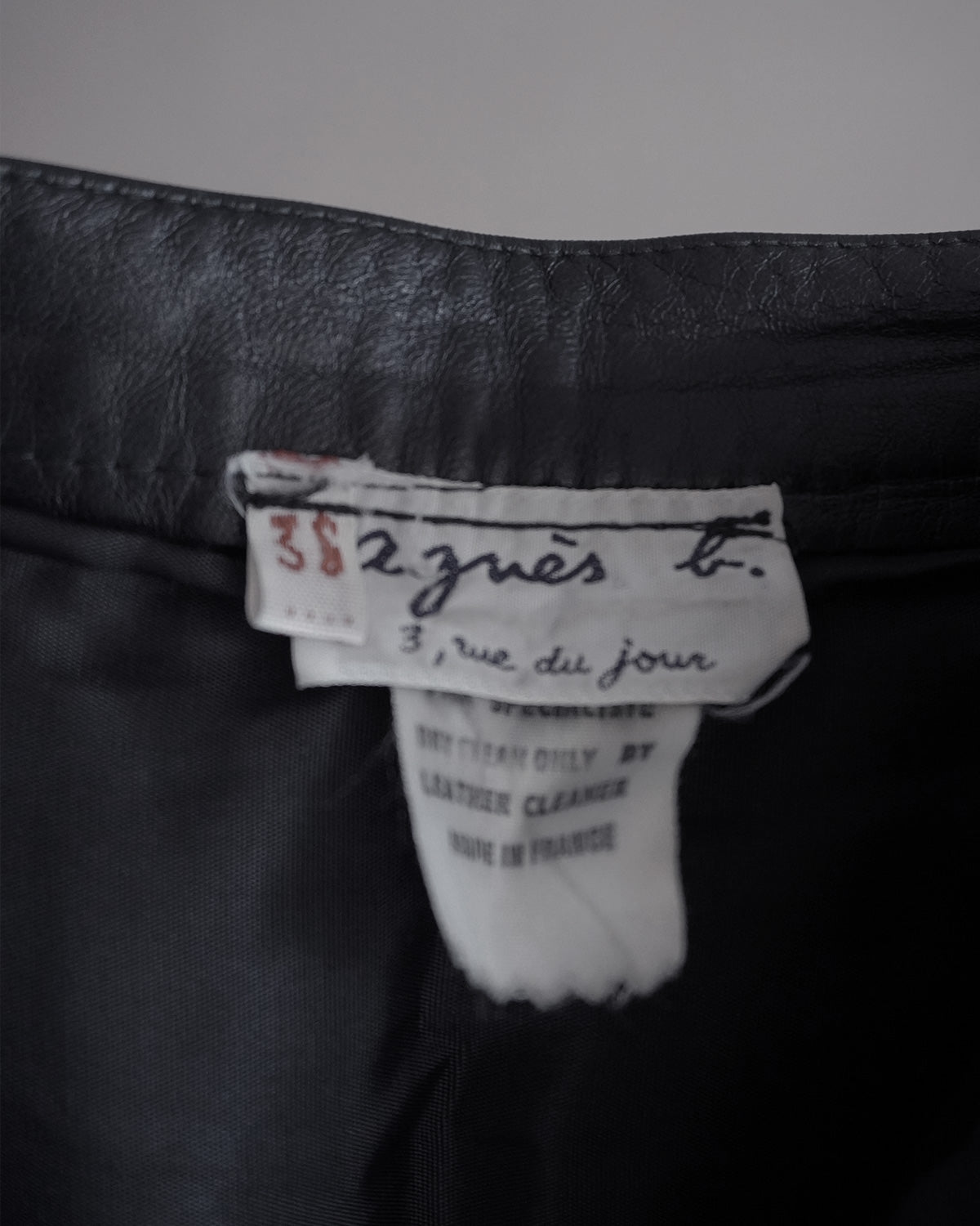 アニエスべー レザースカート