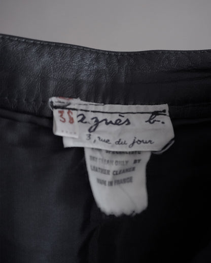 アニエスべー レザースカート