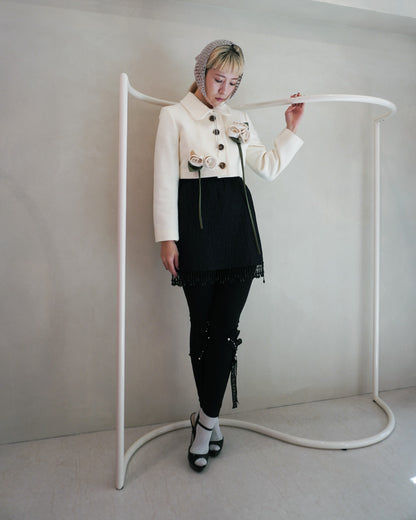Wool Roses Short Coat