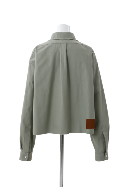 Zip shirt jacket Green