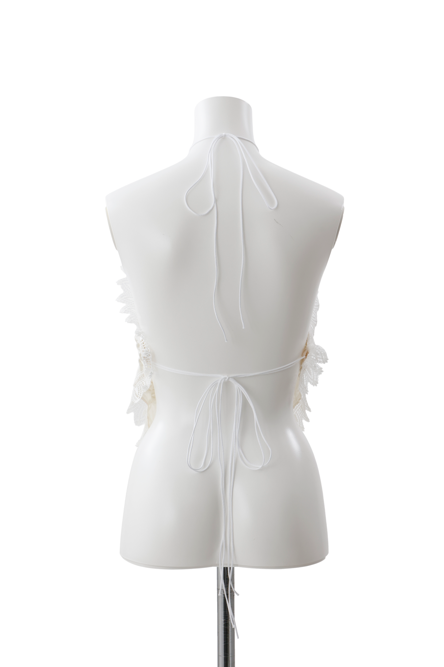 Smocking veil bustier White
