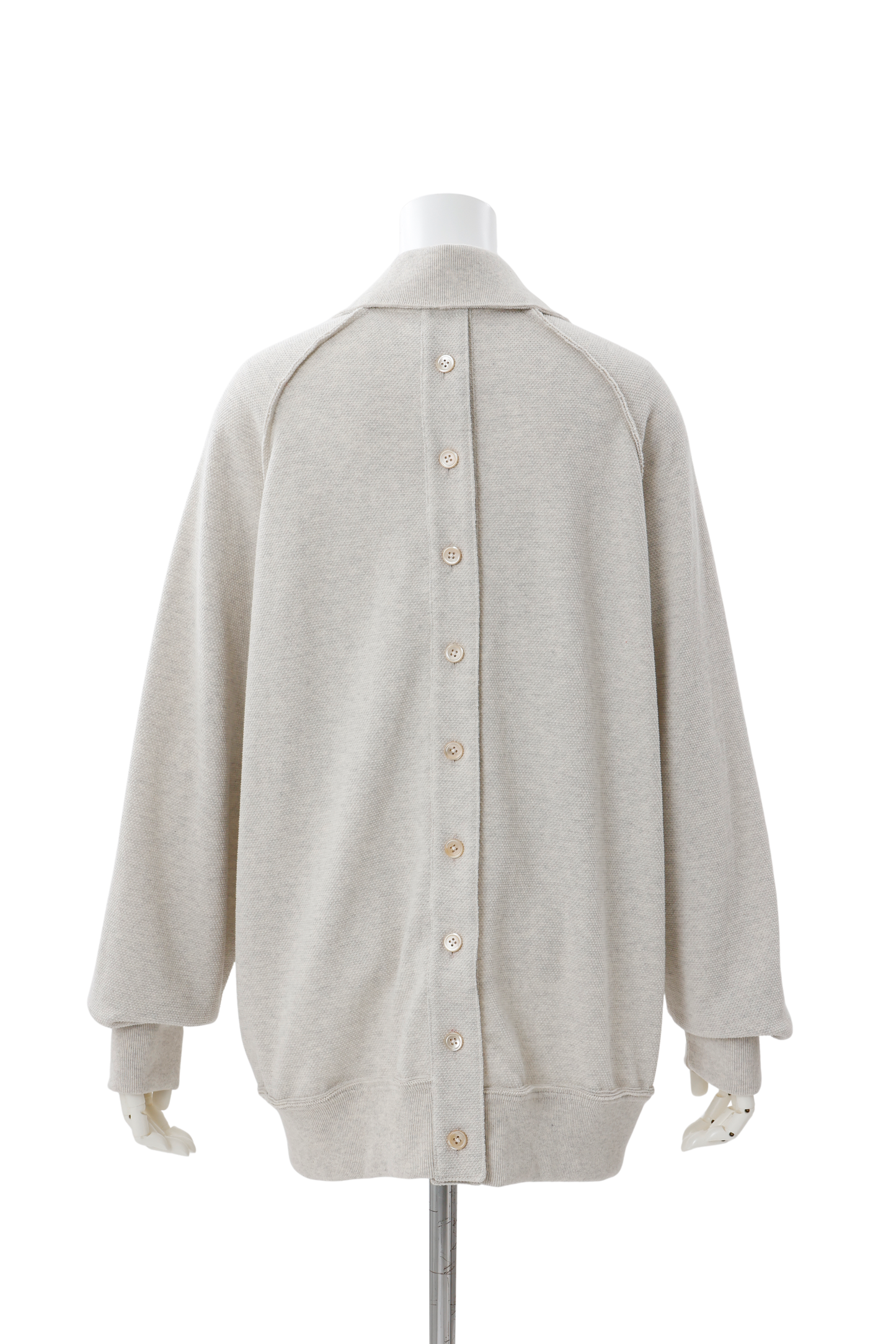 Raw edge loose polo Beige