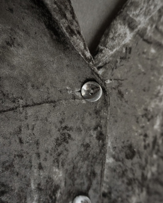 ベロア開襟シャツ