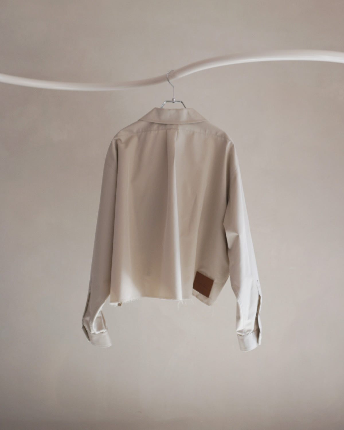 Zip shirt jacket Beige