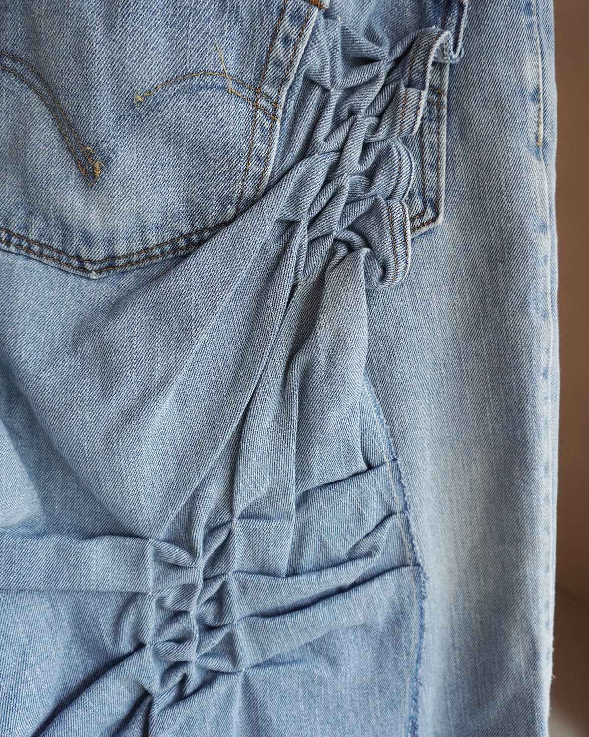 Remake denim skirt【S】