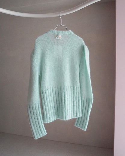 Hand Knit Rose Canvas Sweater