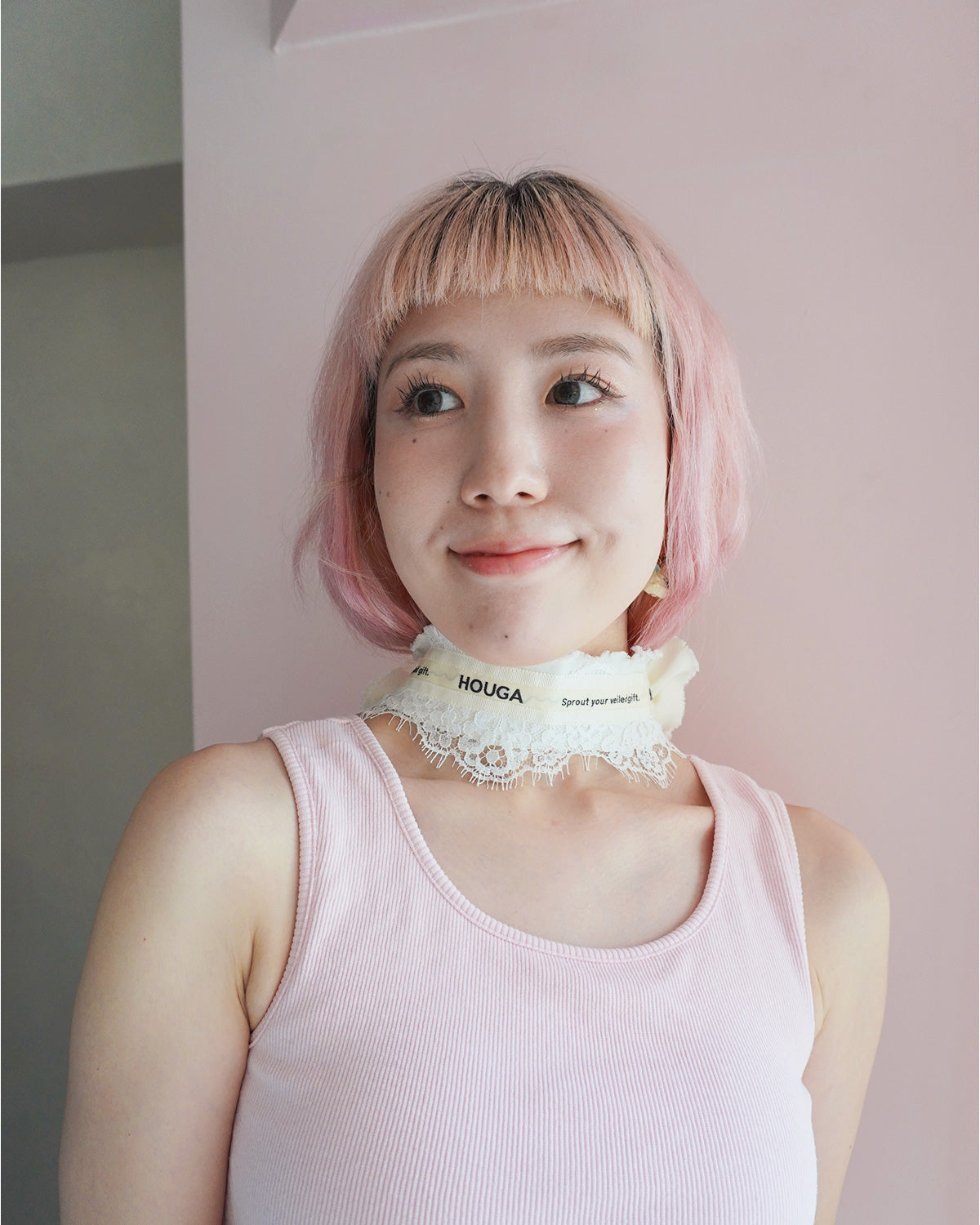 rosy head-dress