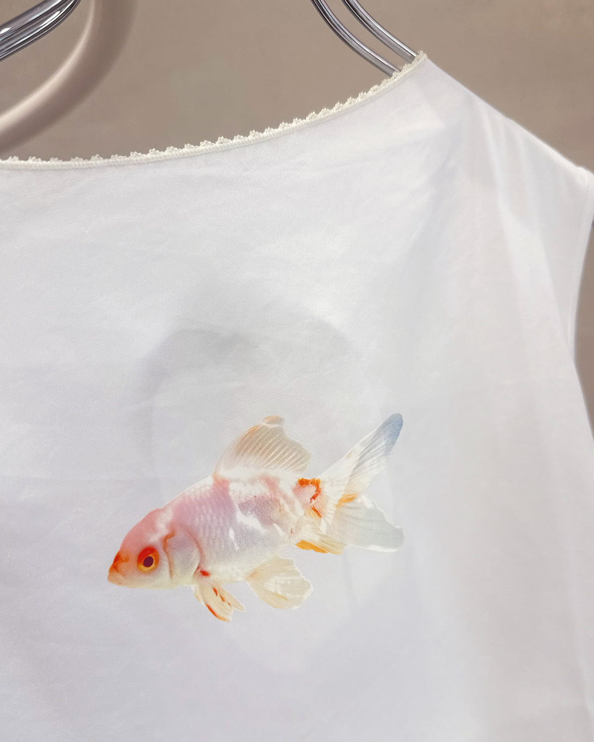 Goldfish Bowl Tank Top White Goldfish