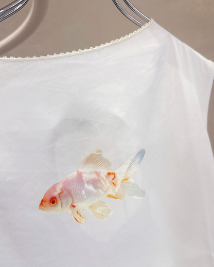 Goldfish Bowl Tank Top White Goldfish