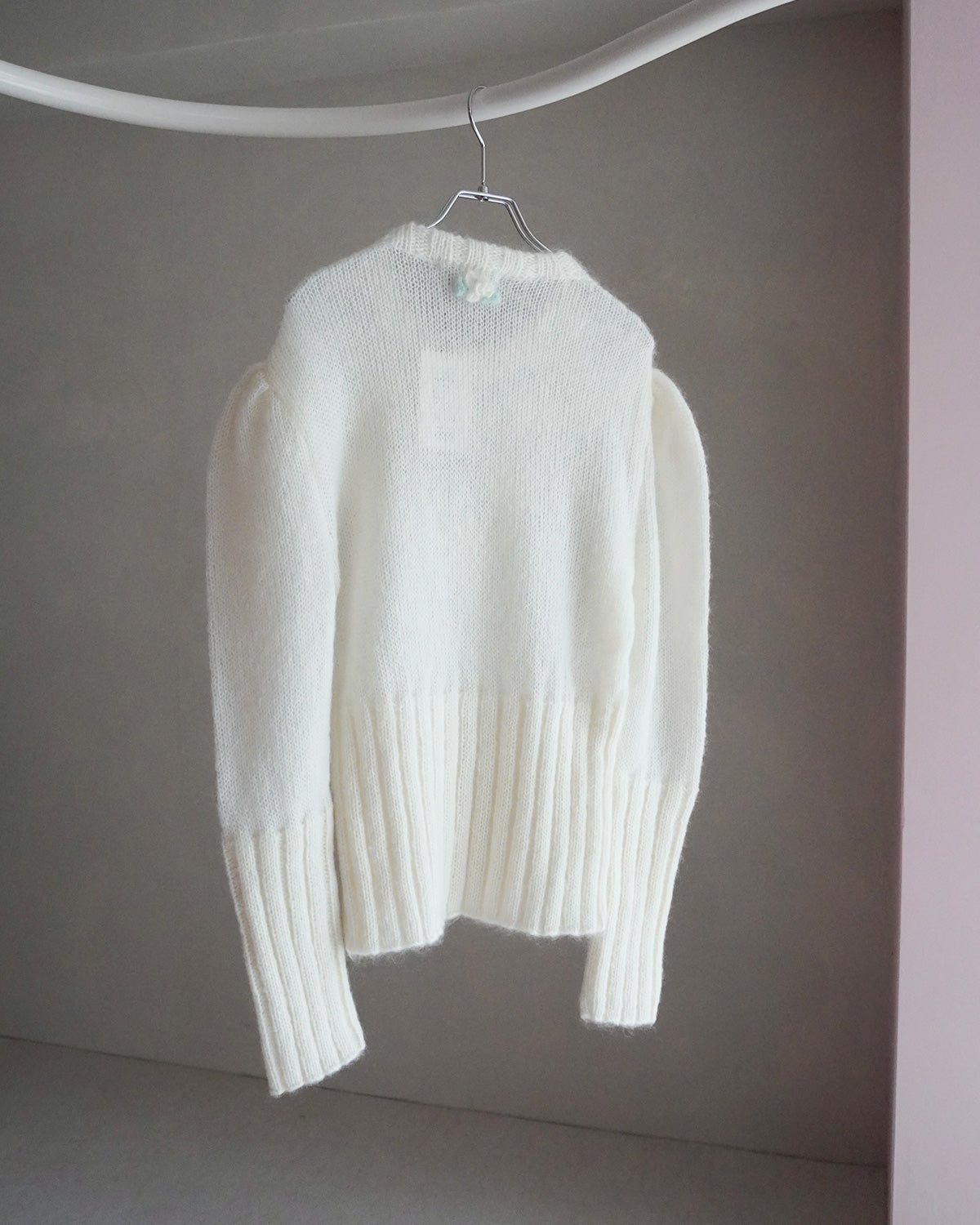 Hand Knit Rose Canvas Sweater