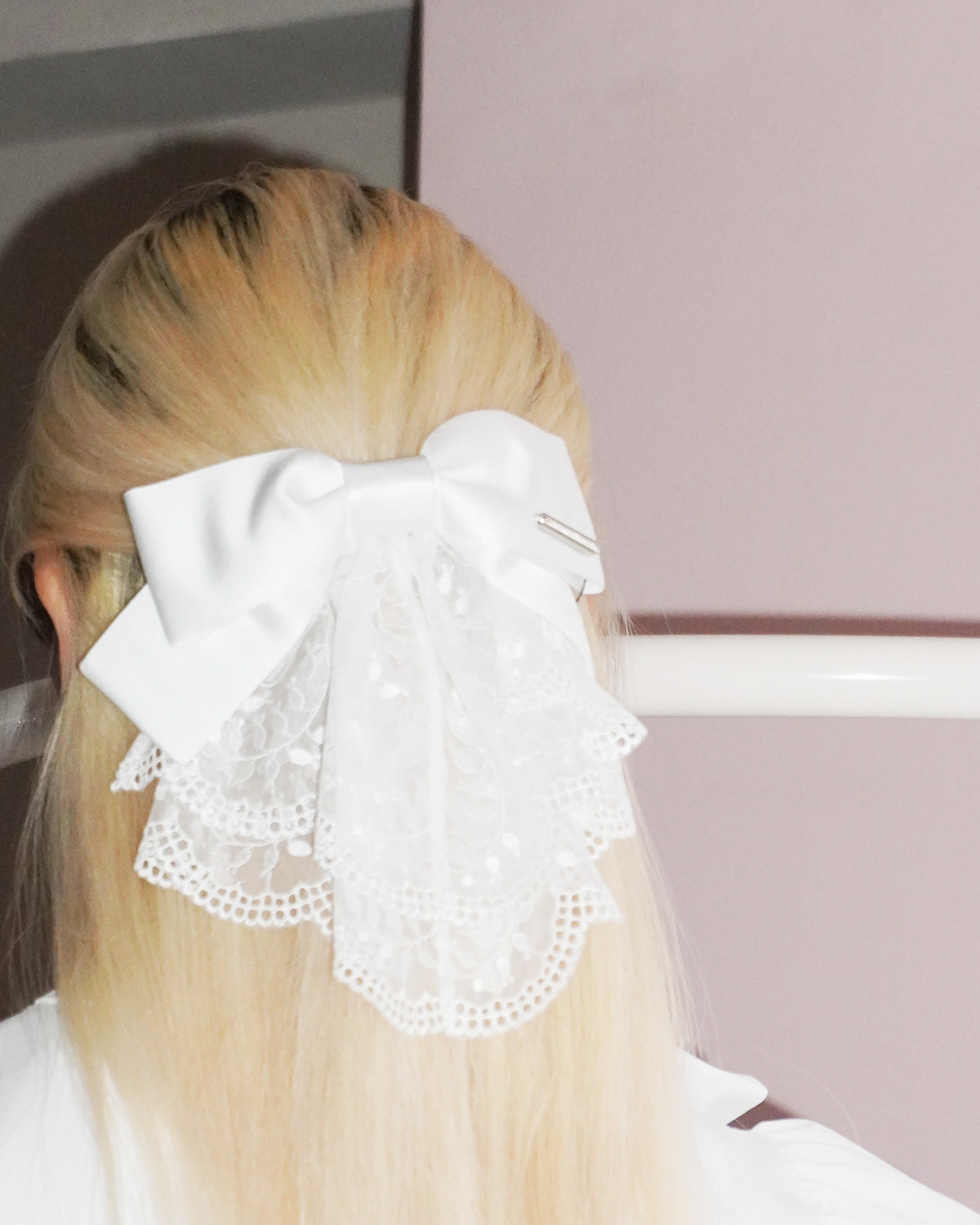 lily of the valley lace barette