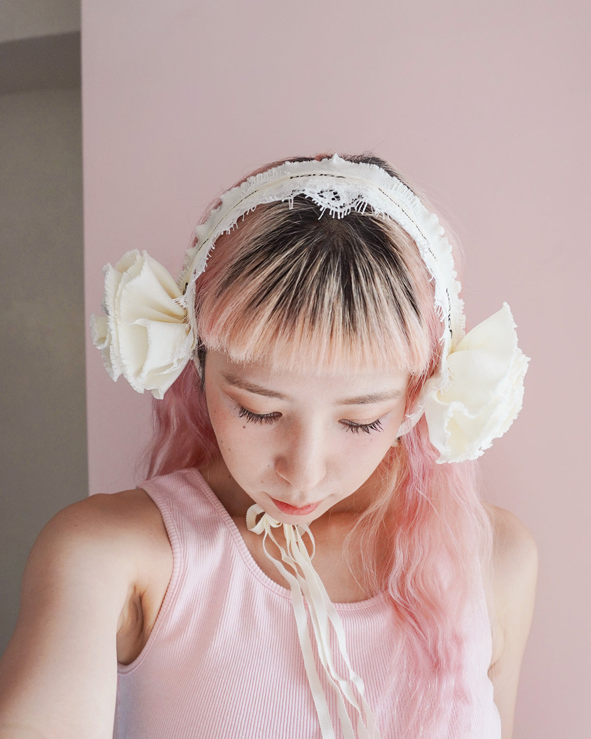 rosy head-dress