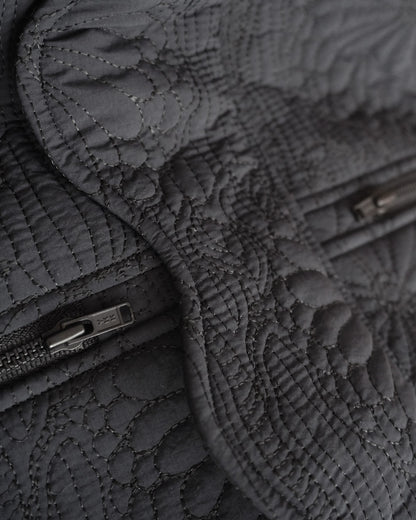 KIKU quilted cropped jacket yellow