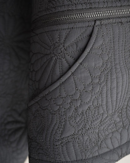 KIKU quilted cropped jacket yellow