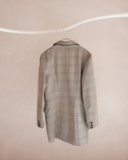 チェック柄ブラウンジャケット